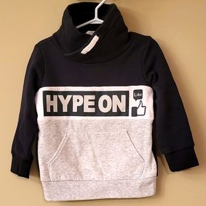 "Hype On" high neck sweatshirt